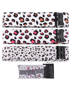 Bandas de Glúteos KRIXAM - 3 Niveles de Resistencia - Estampado Leopardo