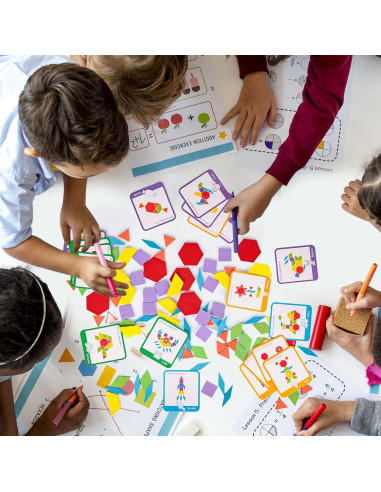 Bloques de Patrón de Madera LOVESTOWN 209 Piezas Educativos