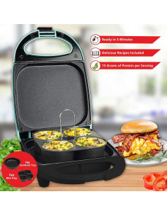 Mini Egg Bite Maker Brentwood TS-256BL 530W Azul 2