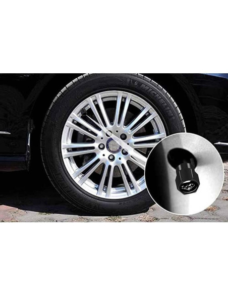 4 Tapas de Válvula de Neumático Aluminio DAOPERS para SUV