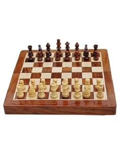 Set de Ajedrez Plegable Best Chess de Madera Hecho a Mano 25.4 cm