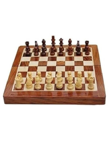 Set de Ajedrez Plegable Best Chess de Madera Hecho a Mano 25.4 cm