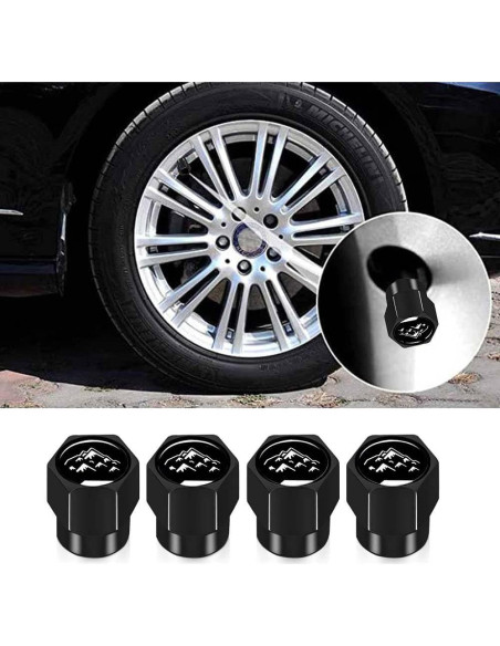 4 Tapas de Válvula de Neumático Aluminio DAOPERS para SUV