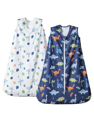 Saco de dormir PHF para bebés 0-6 meses, 2 paquetes, dinosaurio