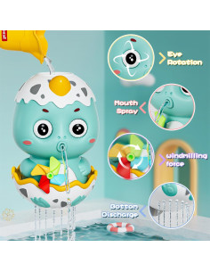 Juguetes de baño DOLIVE para niños 1-3 años, pista deslizante 2