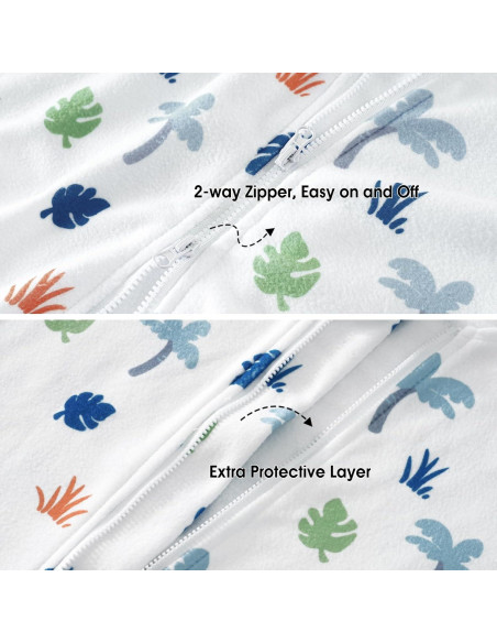 Saco de dormir PHF para bebés 0-6 meses, 2 paquetes, dinosaurio