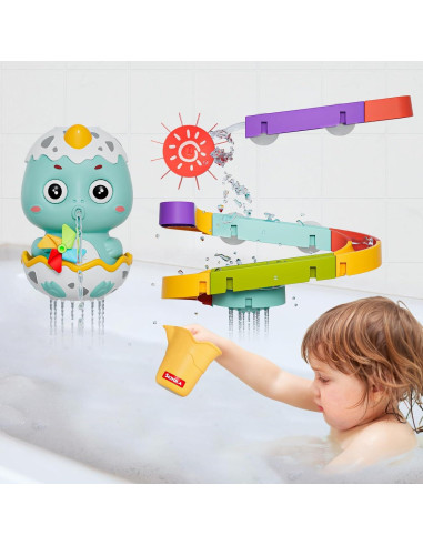 Juguetes de baño DOLIVE para niños 1-3 años, pista deslizante