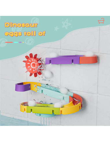 Juguetes de baño DOLIVE para niños 1-3 años, pista deslizante