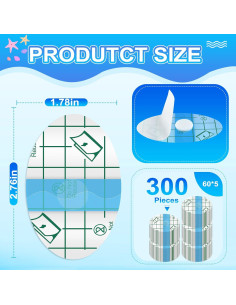 Cubiertas de Oídos Desechables Teling 300 Pcs Azul 2