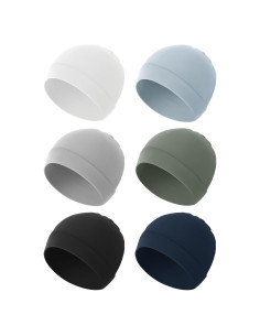 Konssy Paquete de 6 Gorras Suaves para Bebés 0-6 Meses