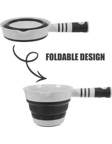 Cucharón Plegable de Plástico IMIKEYA para Baño y Cocina Gris