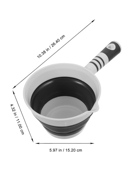 Cucharón Plegable de Plástico IMIKEYA para Baño y Cocina Gris