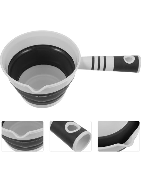 Cucharón Plegable de Plástico IMIKEYA para Baño y Cocina Gris