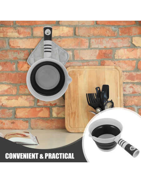 Cucharón Plegable de Plástico IMIKEYA para Baño y Cocina Gris