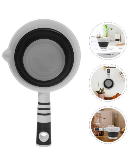 Cucharón Plegable de Plástico IMIKEYA para Baño y Cocina Gris