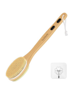Esfregador de Espalda Bubbob con Mango Largo y Cerdas Duales