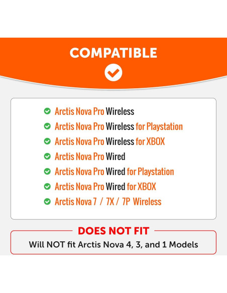 Placas de Altavoz Lateral WC para Auriculares Arctis Nova - Negro