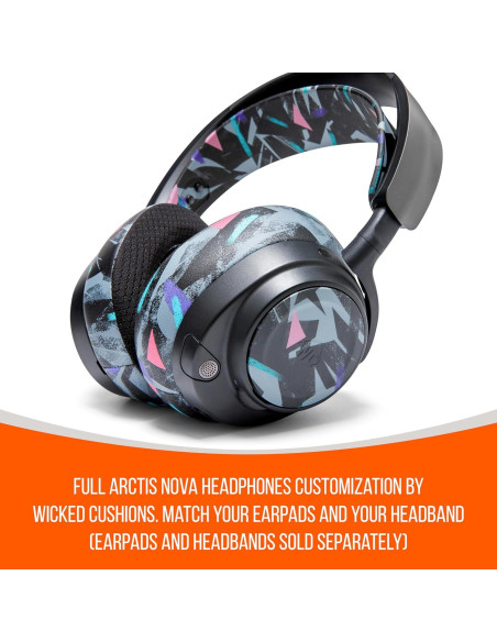 Placas de Altavoz Lateral WC para Auriculares Arctis Nova - Negro