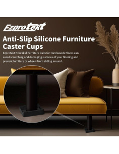 Copas Antideslizantes para Muebles Ezprotekt - 4 Pcs 73.7x58.4mm 2