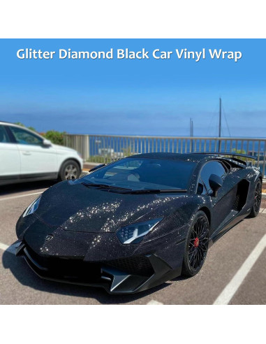 Envoltura de Vinilo Negro Brillante AuMoHall 30x200 cm