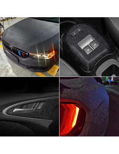 Envoltura de Vinilo Negro Brillante AuMoHall 30x200 cm