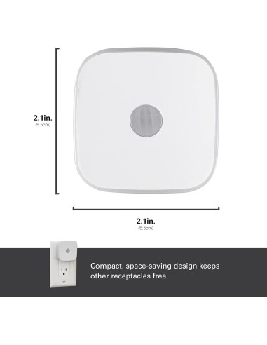 Luces de Noche LED Jasco 58803 con Sensor de Movimiento 2 Paquete