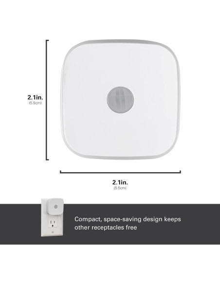 Luces de Noche LED Jasco 58803 con Sensor de Movimiento 2 Paquete