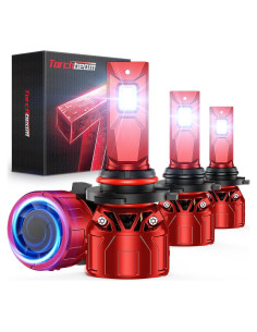 Bombillas LED Torchbeam 9005 9006 72000LM 6500K Rojo