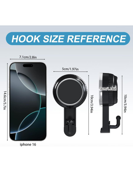 Gancho de Ventosa Lvingmax Negro 5 kg para Baño y Cocina