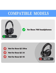 Almohadillas de Reemplazo Adhiper para Auriculares Bose 700 NC700 2