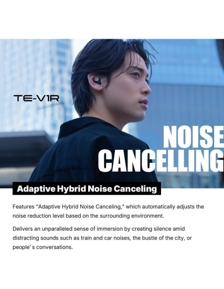 Auriculares Inalámbricos AVIOT TE-V1R con Cancelación de Ruido