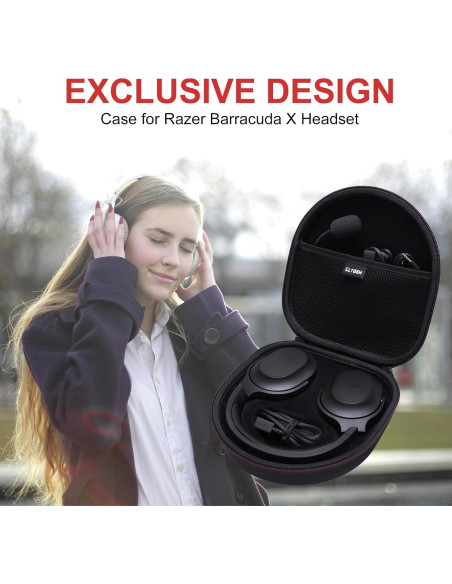 Funda LTGEM para Auriculares Razer Barracuda X 2021/2022 - Negro
