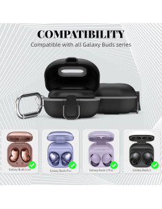 Funda de bloqueo WOFRO para Samsung Galaxy Buds 2 Pro - Negro 2