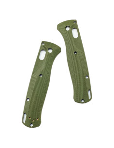 Mangos G10 Personalizados Rhuishu para Cuchillo Bugout 535 Verde