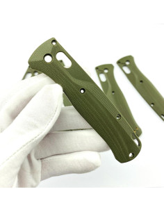Mangos G10 Personalizados Rhuishu para Cuchillo Bugout 535 Verde 2