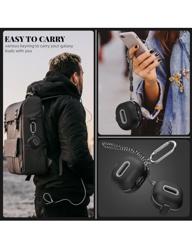 Funda de bloqueo WOFRO para Samsung Galaxy Buds 2 Pro - Negro