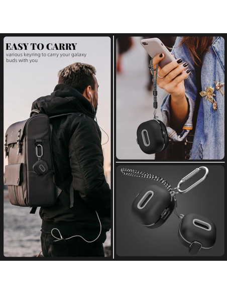 Funda de bloqueo WOFRO para Samsung Galaxy Buds 2 Pro - Negro