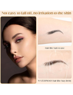 20 Hojas 196 Pares Pegatinas de Cejas Wodelanle Impermeables 2