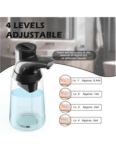 Dispensador Automático de Jabón Greatmay GM-S2309B Negro 500ml