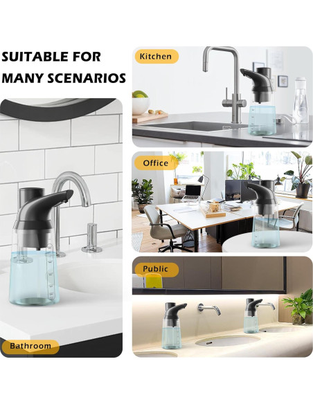 Dispensador Automático de Jabón Greatmay GM-S2309B Negro 500ml