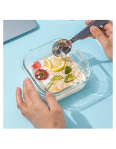 Juego de 4 Contenedores de Vidrio Cuadrados 2 Tazas R.repad yay