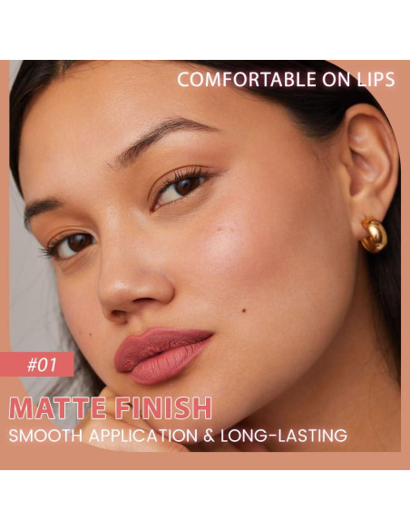 Lápiz de Labios Mate Rojo evpct 1Pcs Impermeable 9g