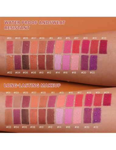 Lápiz de Labios Mate Rojo evpct 1Pcs Impermeable 9g