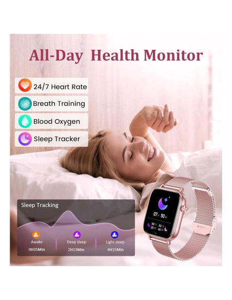 Reloj Inteligente Betatree 1.83" para Mujeres Bluetooth Fitness