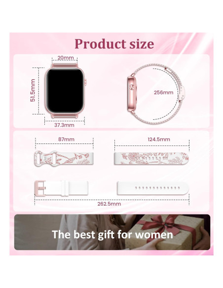 Reloj Inteligente Betatree 1.83" para Mujeres Bluetooth Fitness