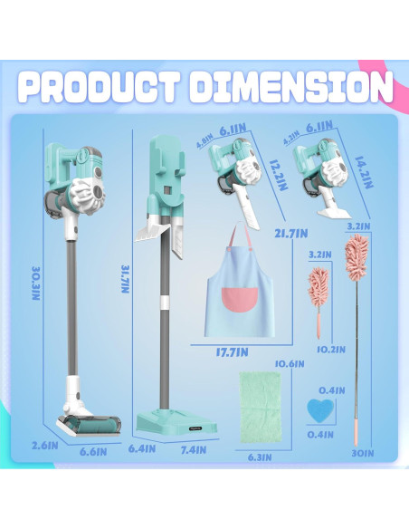 Aspiradora de Juguete SmilessKiddo 3 en 1 para Niños