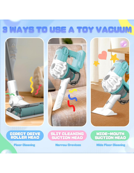 Aspiradora de Juguete SmilessKiddo 3 en 1 para Niños