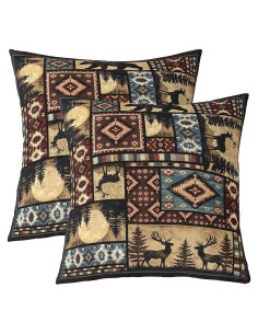 Erosebridal Juego de 2 Fundas de Almohada 40x40 cm Rústicas