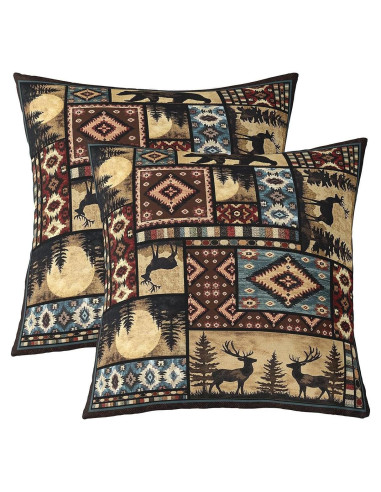 Erosebridal Juego de 2 Fundas de Almohada 40x40 cm Rústicas