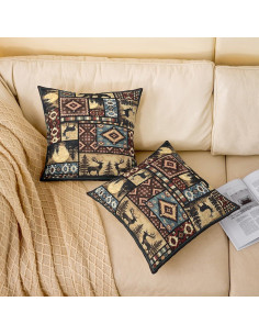 Erosebridal Juego de 2 Fundas de Almohada 40x40 cm Rústicas 2